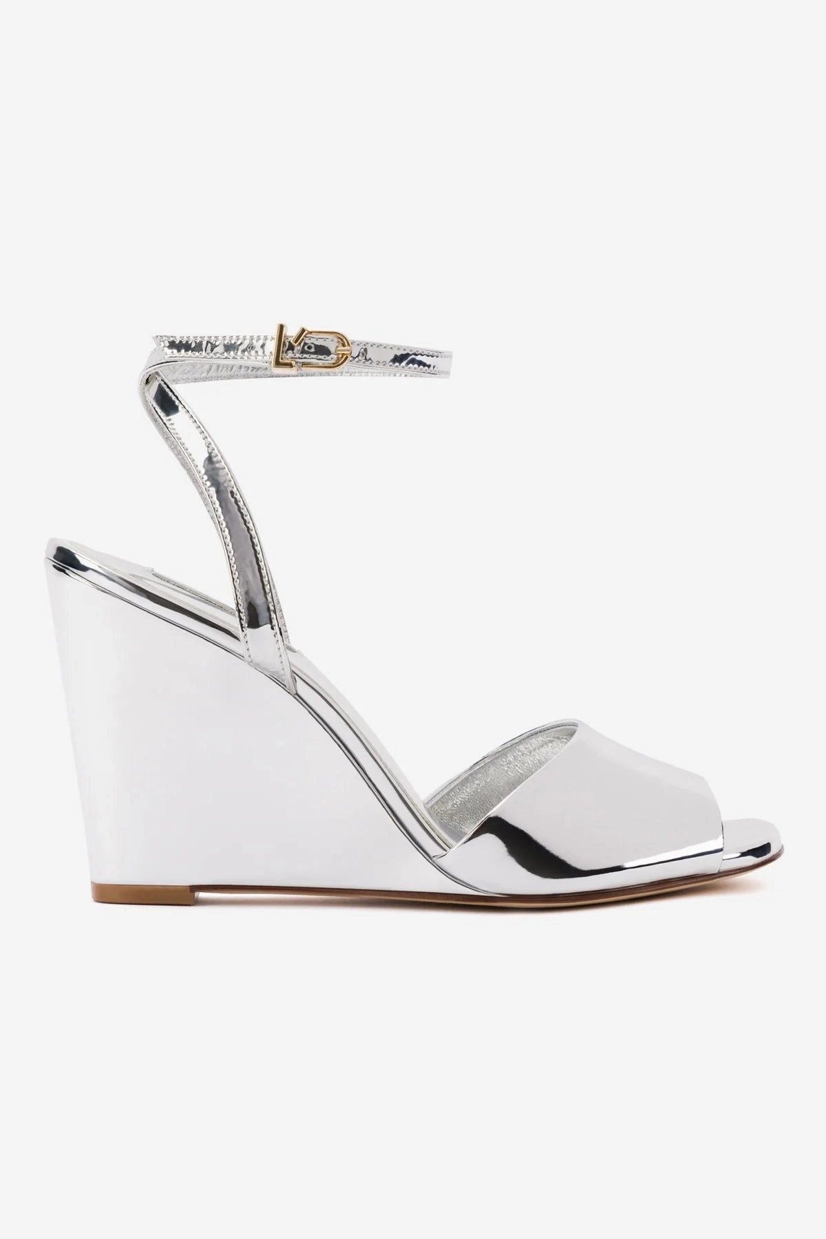 Weekend Chill Blister Free Seams Yves Wedge In Silver Specchio