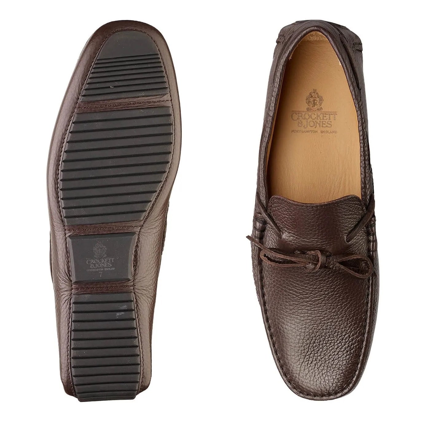 Napoli Dark Brown Grain Stretch Fabric Travel Light