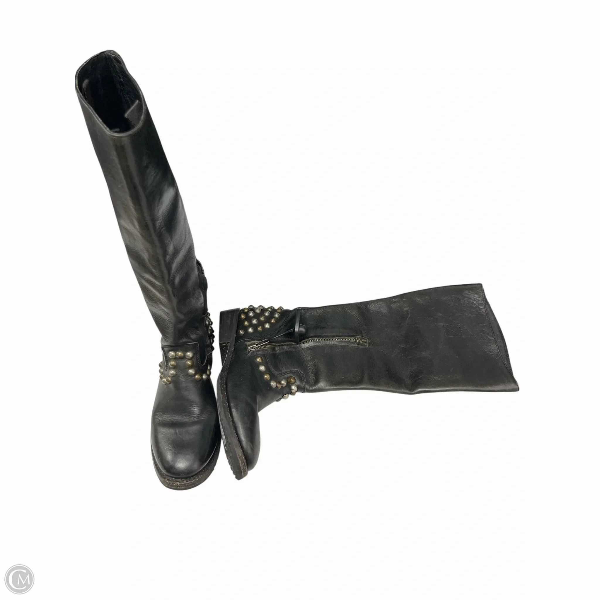 Biker Boots Knee Flats By Ash In Black, Size: 8.5