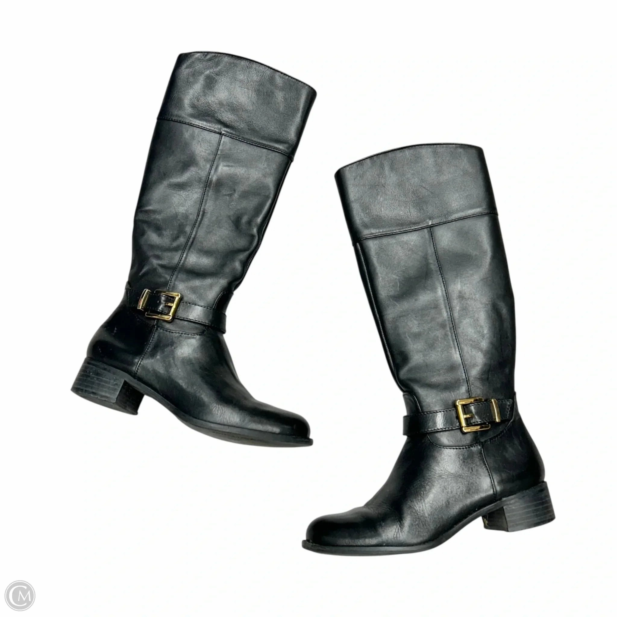 Heavy Duty Boots Knee Flats By Banana Republic In Black, Size: 6.5
