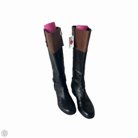 Warm And Comfortable Flexible TPU Shank Boots Knee Flats By Bandolino In Black & Brown, Size: 7.5