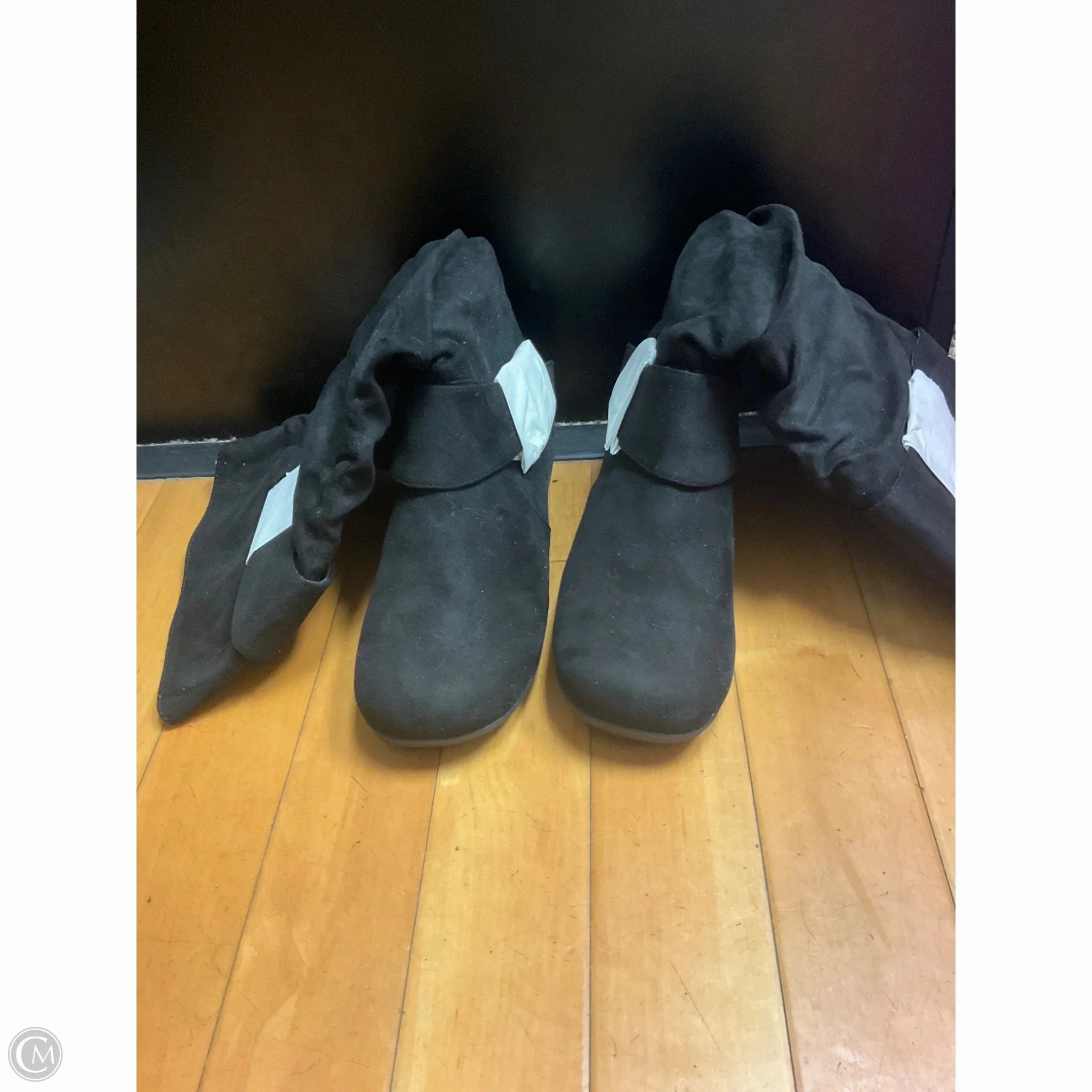 Combat Look Boots Knee Flats By Clothes Mentor In Black, Size: 11