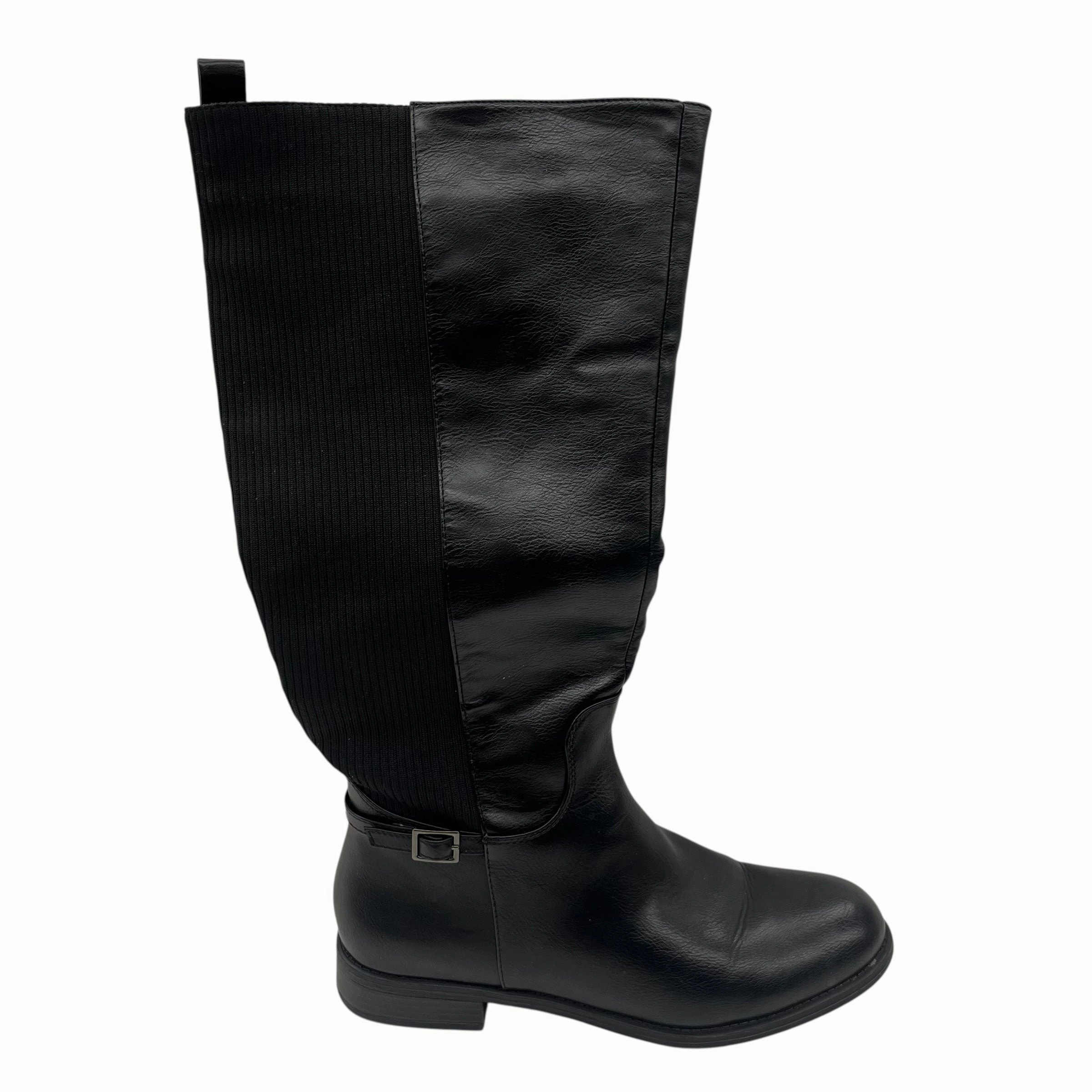 Cushion Collar Boots Knee Flats By Clothes Mentor In Black, Size:11