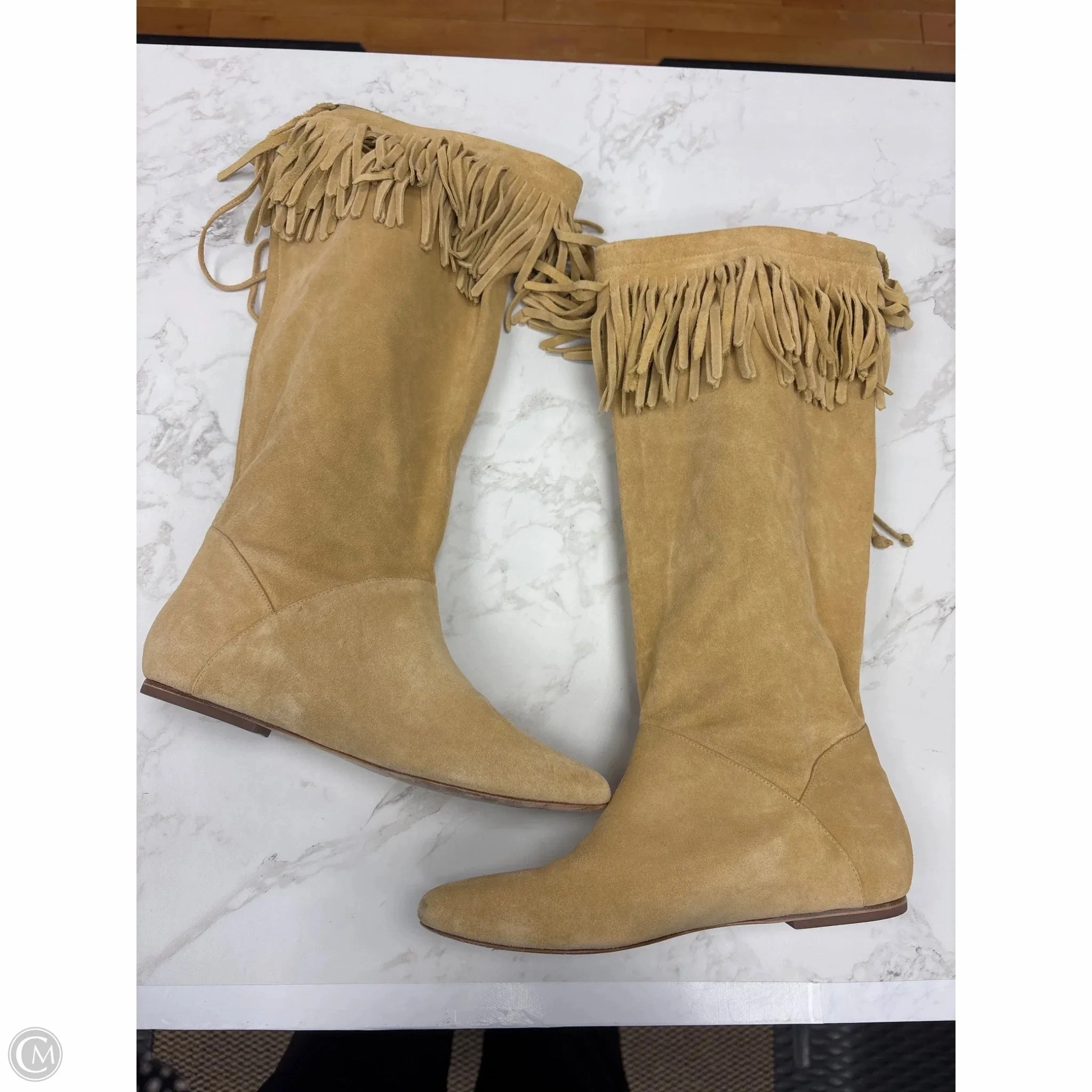 Boots Knee Flats By Clothes Mentor In Yellow, Size: 9.5 chemical-resistant Minimal Silhouette