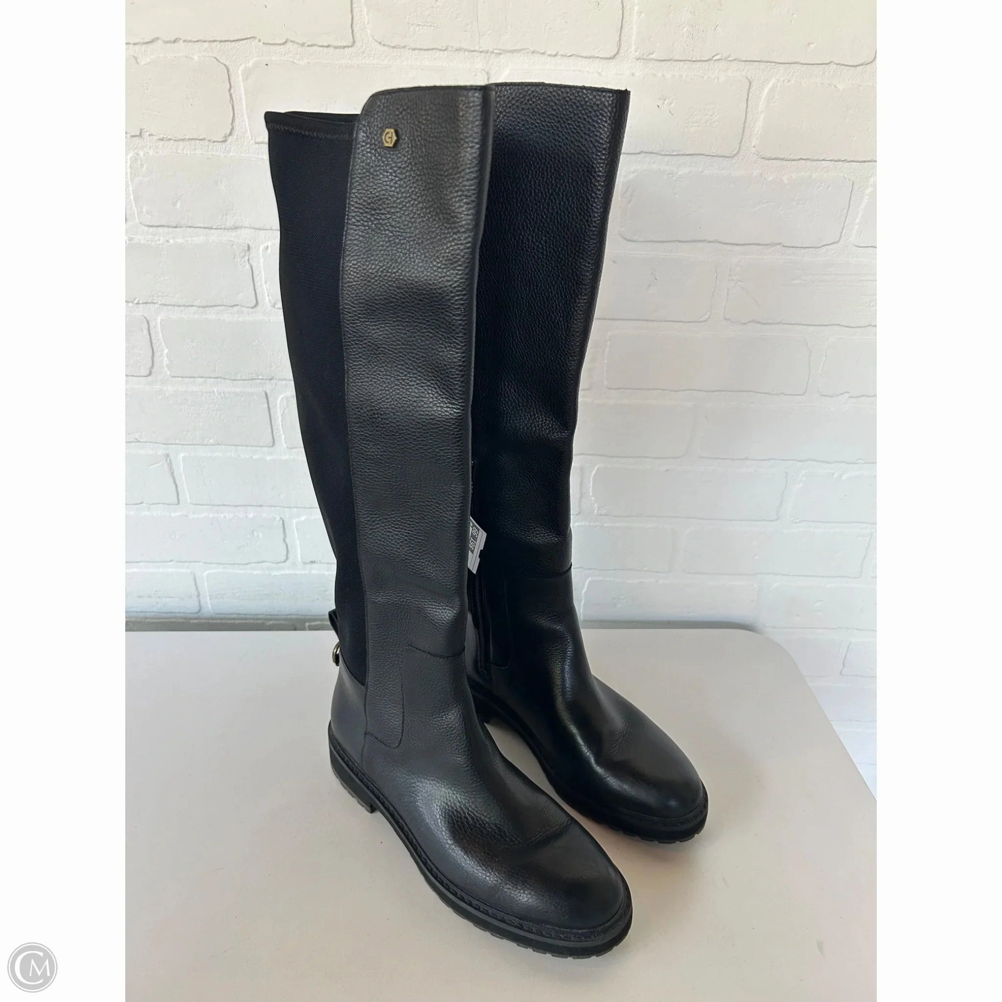 Hunting Trip Padded Shaft Boots Knee Flats By Cole-haan In Black, Size: 9