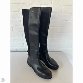 Hunting Trip Padded Shaft Boots Knee Flats By Cole-haan In Black, Size: 9