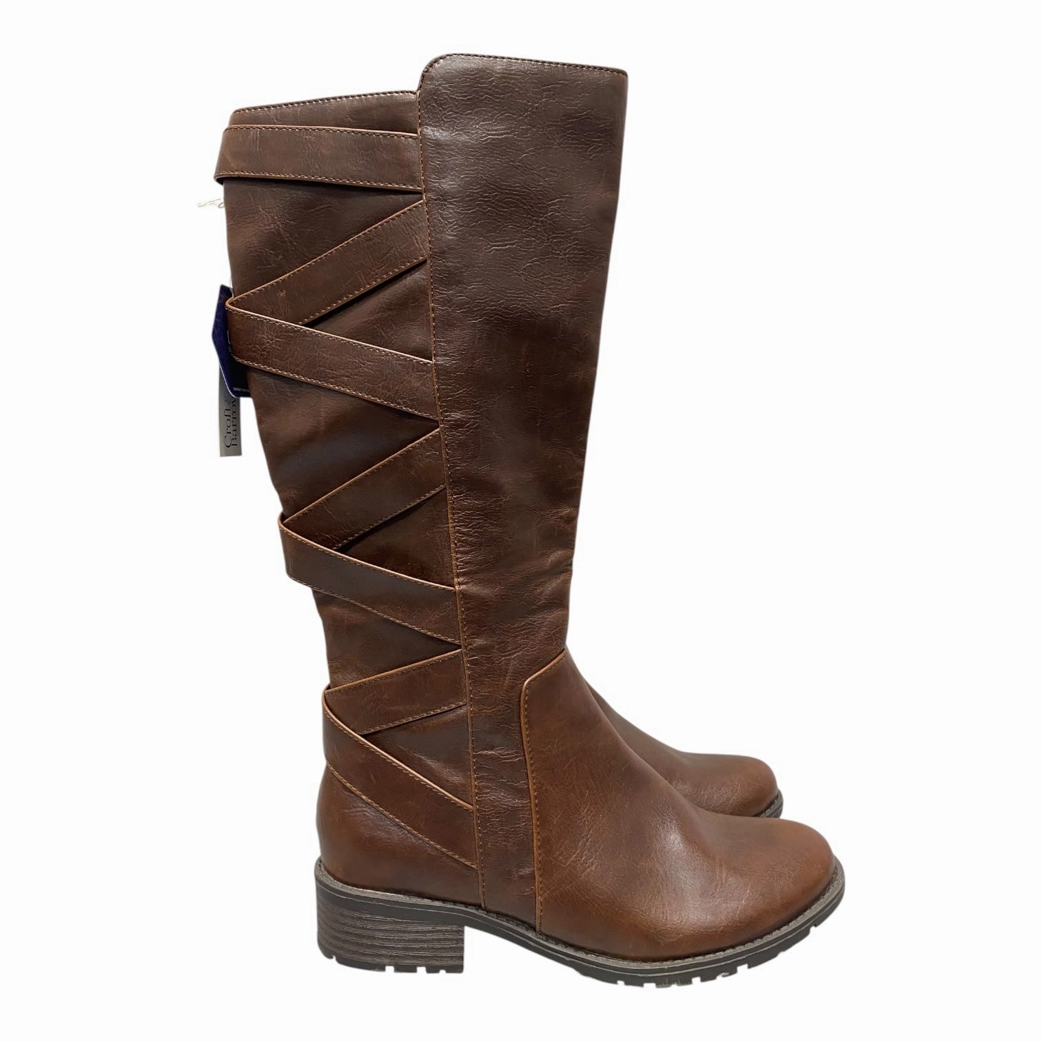 Library Visit Hunter Boots Knee Flats By Croft And Barrow In Brown, Size:8.5