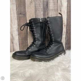 Casual Day Boots Knee Flats By Dr Martens In Black, Size: 10