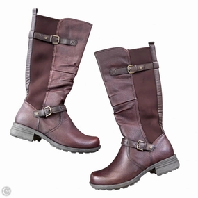 Boots Knee Flats By Earth Origins In Brown, Size: 10 Comfort Lining Mountain Climber