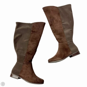 Protective Finish Outdoor Trek Flexible Frame Work Commute Boots Knee Flats By Lane Bryant In Brown, Size: 10