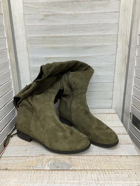 Boots Knee Flats By Lane Bryant In Green, Size: 9 Comfortable interior