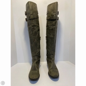 Boots Knee Flats By Libby Edelman In Green, Size: 9 Soft Cushion Collar Breathable Work Commute