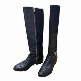 Insulated Adventure Journey Boots Knee Flats By Michael By Michael Kors In Black, Size:6.5