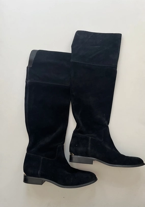 Boots Knee Flats By Michael Kors O In Black, Size: 10 Flexible Frame Work Commute