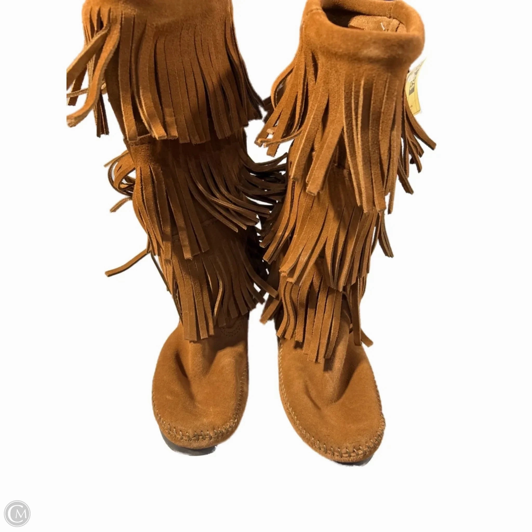 Boots Knee Flats By Minnetonka In Brown, Size: 8 Effortless Look Craft Collector