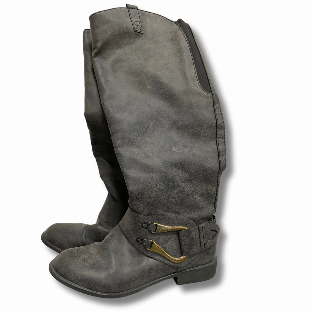 Reinforced toe Boots Knee Flats By Mossimo In Grey, Size: 8