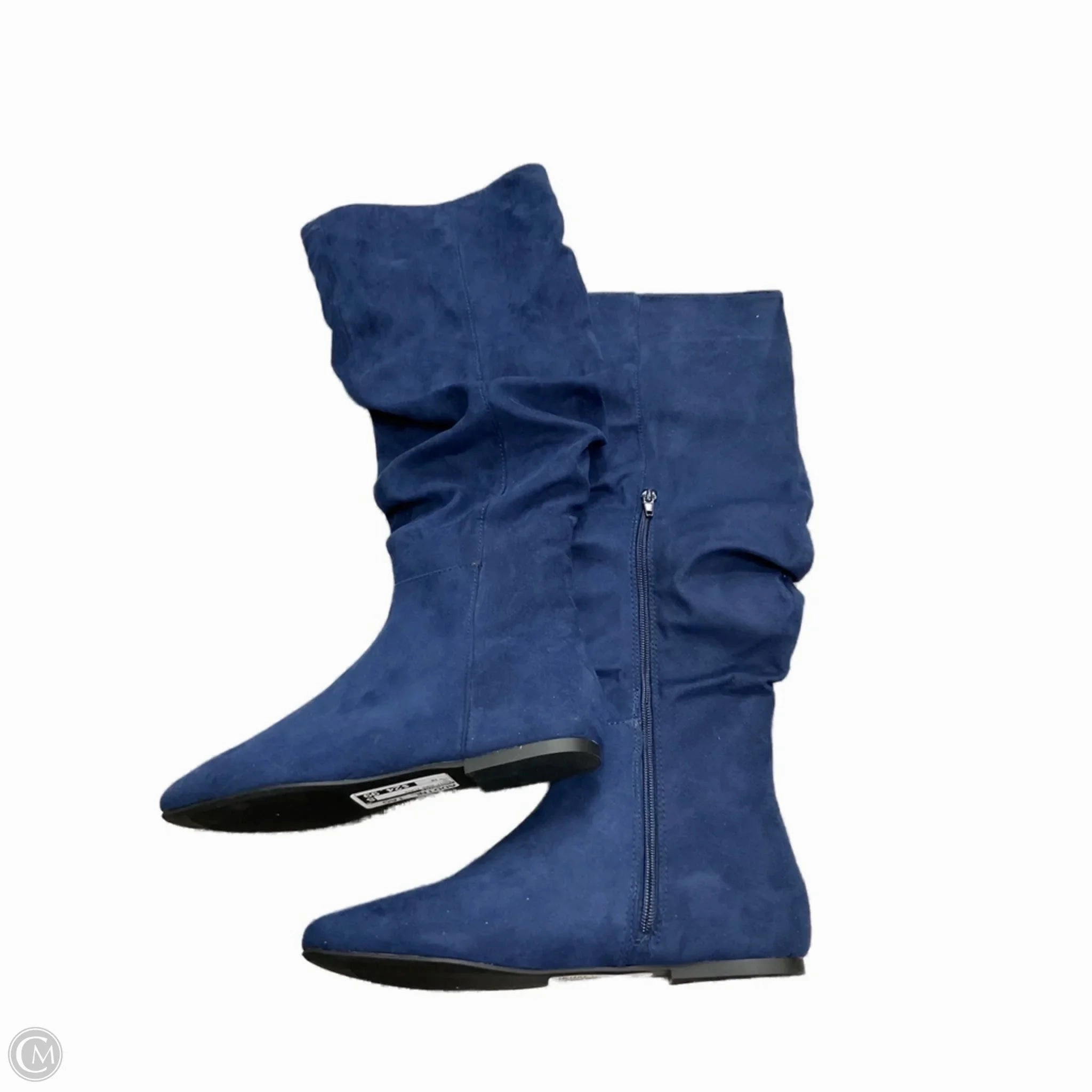 Boots Knee Flats By Shoedazzle In Navy, Size: 10 work mode