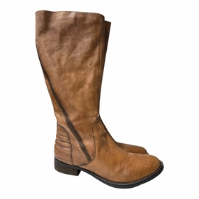 Urban Fashion Boots Knee Flats By Steve Madden In Brown, Size:10