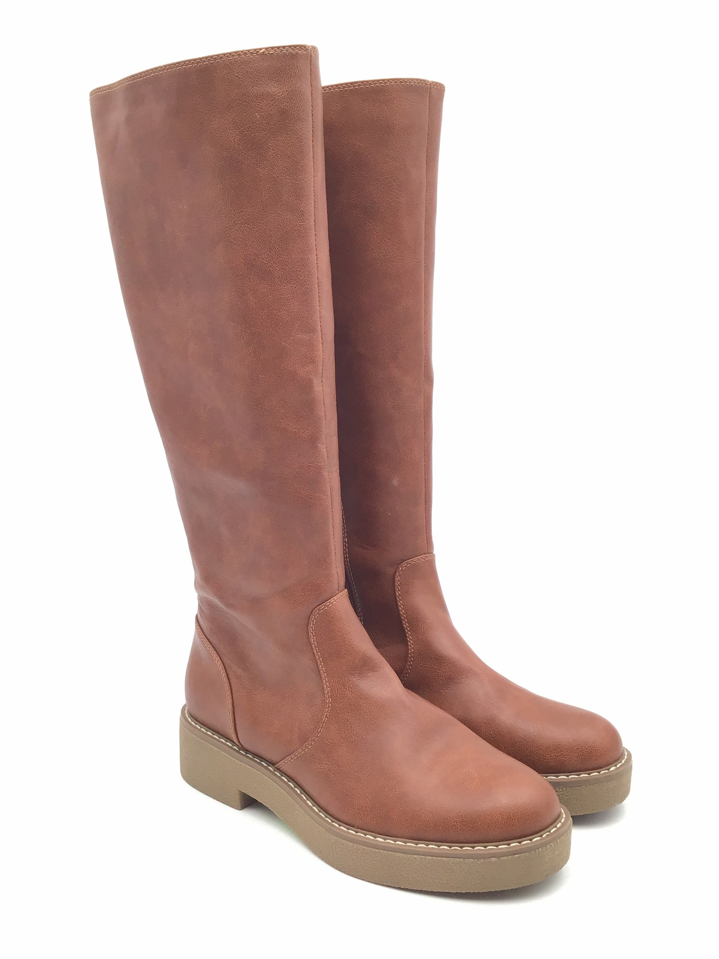 Boots Knee Flats By Universal Thread In Brown, Size: 8 Stylish Design Secure And Comfortable