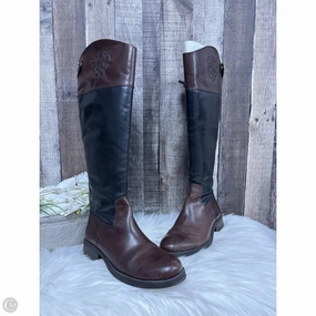Boots Knee Flats By Vince Camuto In Black & Brown, Size: 6 Cushion Collar Frost resistant