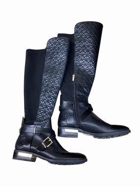 Boots Knee Flats By Vince Camuto In Black, Size: 7 rubber Seamless Comfort Urban Traveler