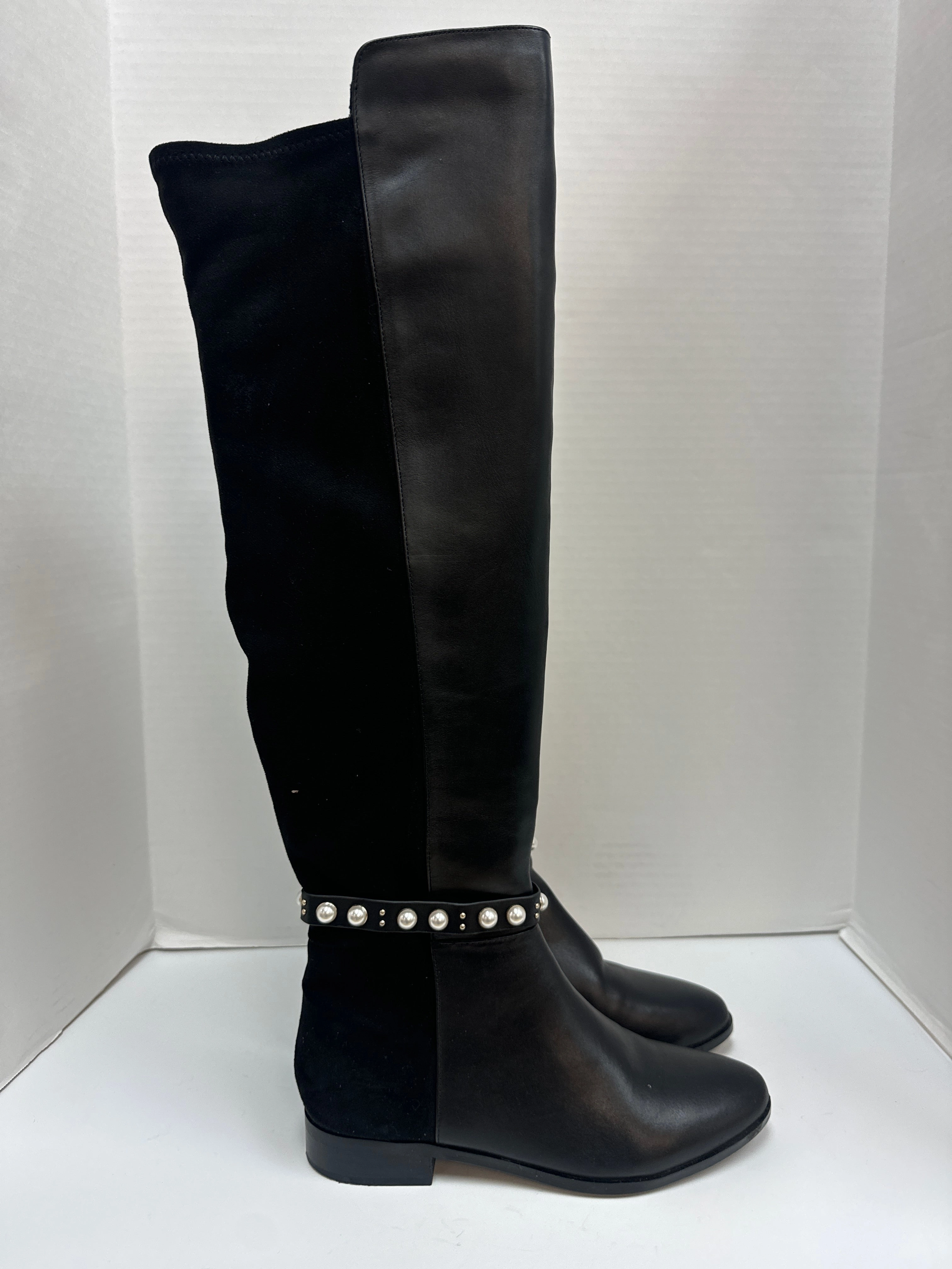 Desert Design Boots Knee Flats By White House Black Market In Black, Size: 7.5