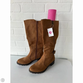 Boots Knee Flats By White Mountain In Brown, Size: 8 No Tie Trendy Protection