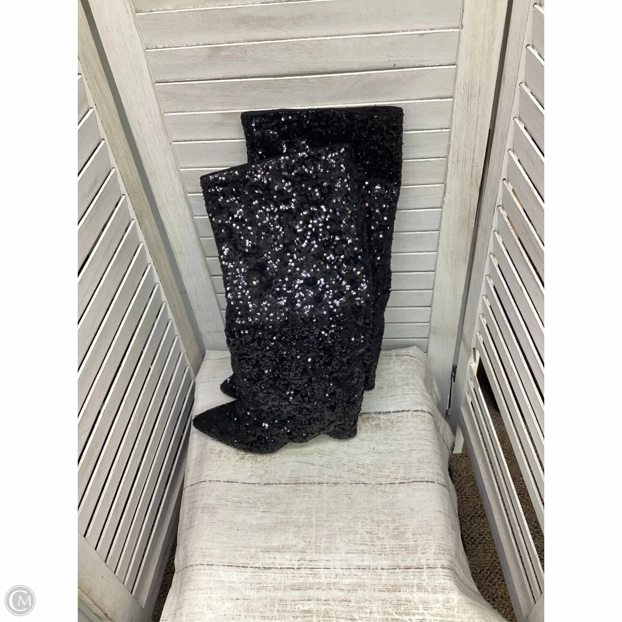 Boots Knee Heels By A New Day In Black, Size: 8.5 Travel