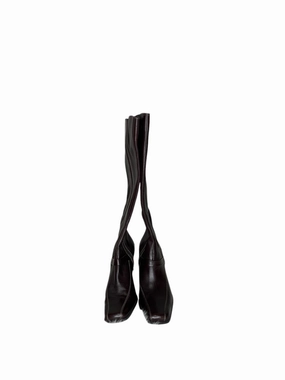 Work Utility Boots Knee Heels By Anne Klein In Brown, Size: 7.5