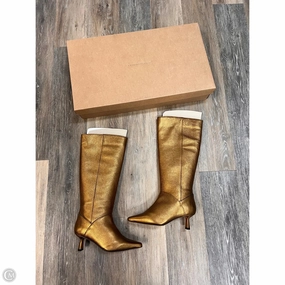 Boots Knee Heels By Anthropologie In Gold, Size: 6 Eco Friendly Cozy Footwear