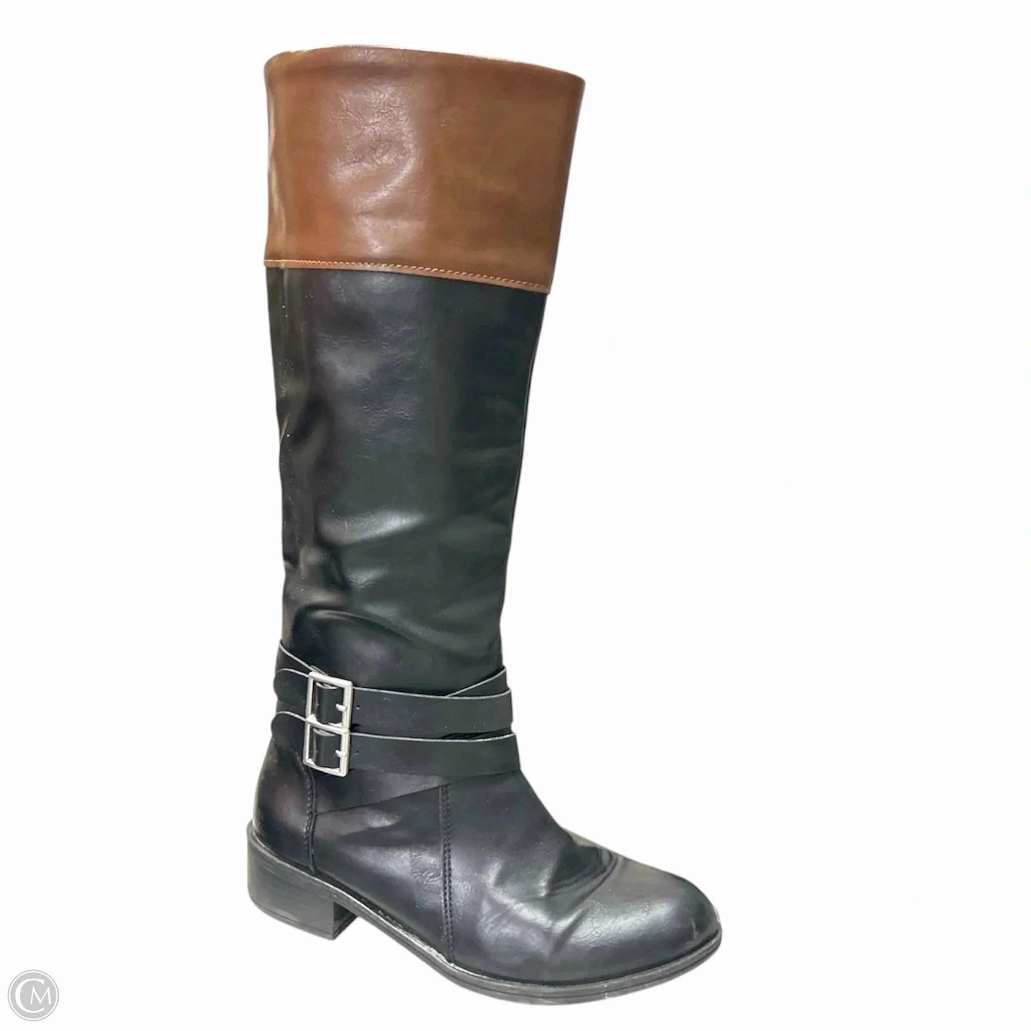 Boots Knee Heels By Arizona In Black, Size: 9 Comfort Lining All Day Wear