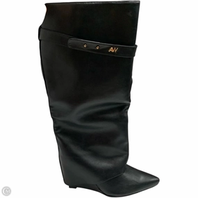 Neutral palette Boots Knee Heels By azalea wang In Black, Size: 13