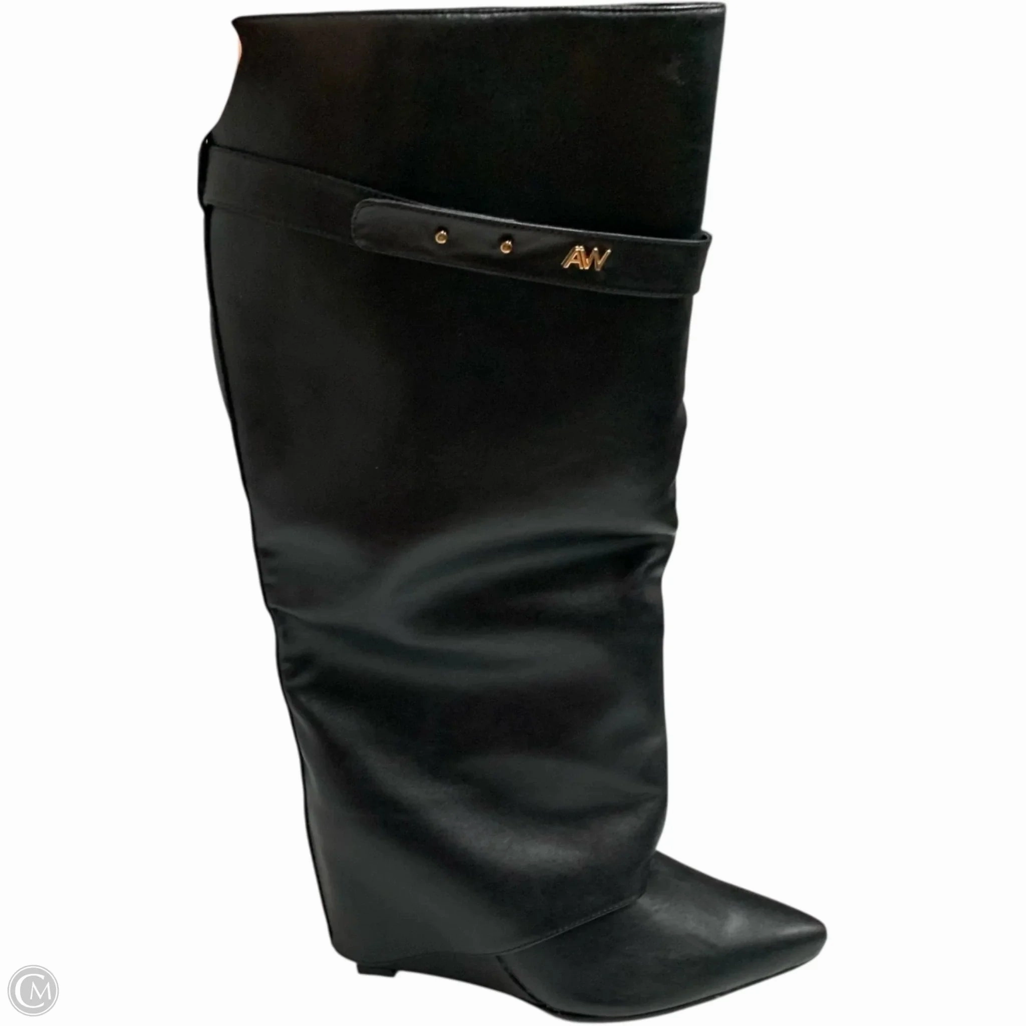 Neutral palette Boots Knee Heels By azalea wang In Black, Size: 13