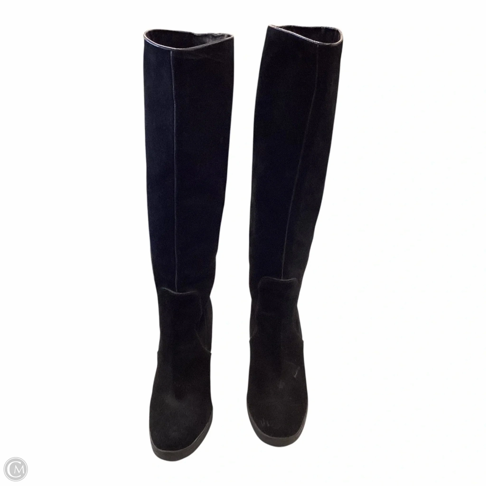 Waterproof Adventure Seeker Seamless Interior Construction Boots Knee Heels By Calvin Klein In Black, Size: 8.5