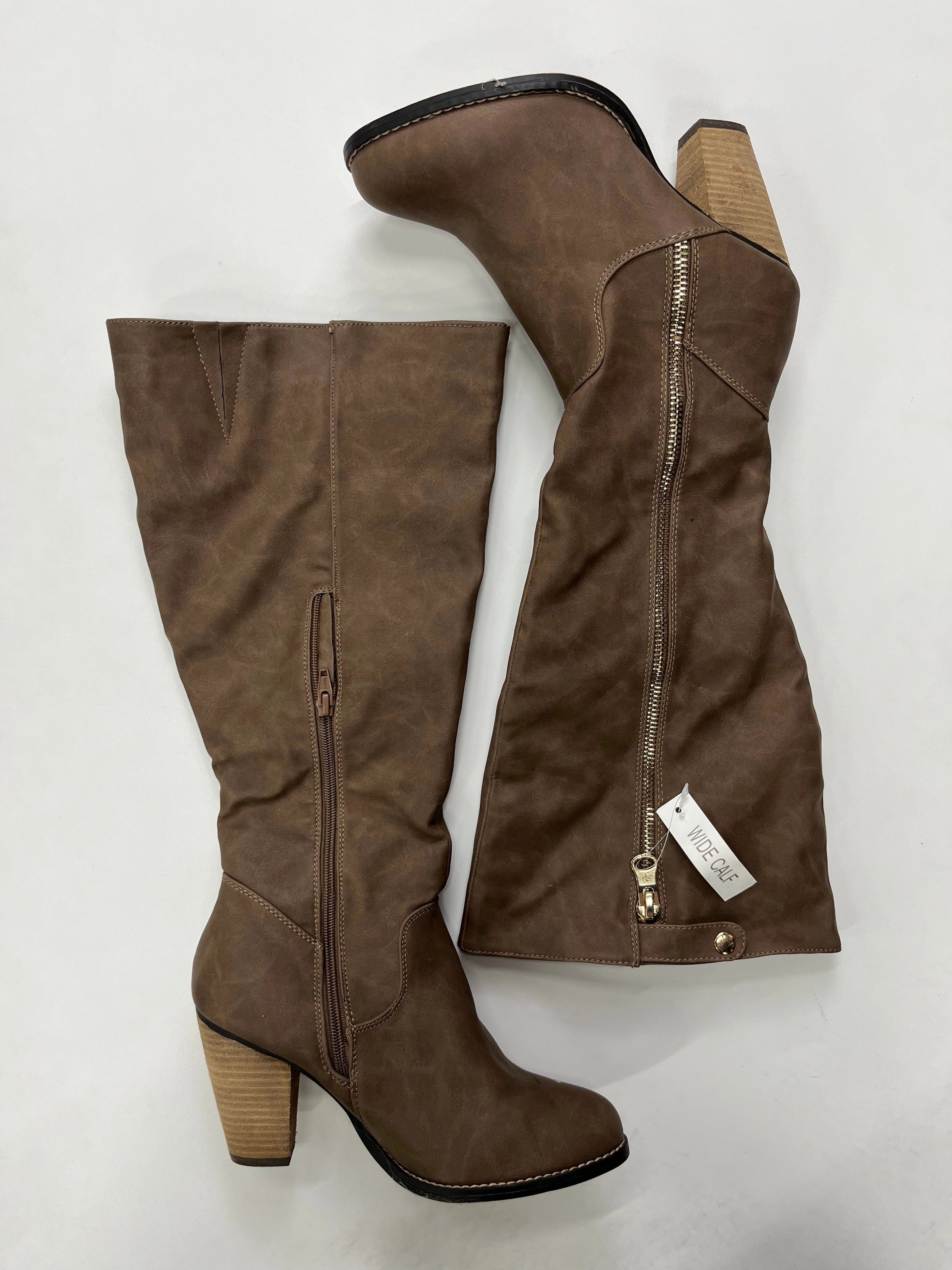 Seamless Comfort Mountain Hike Abrasion Resistant Surface Boots Knee Heels By Cato  Size: 9