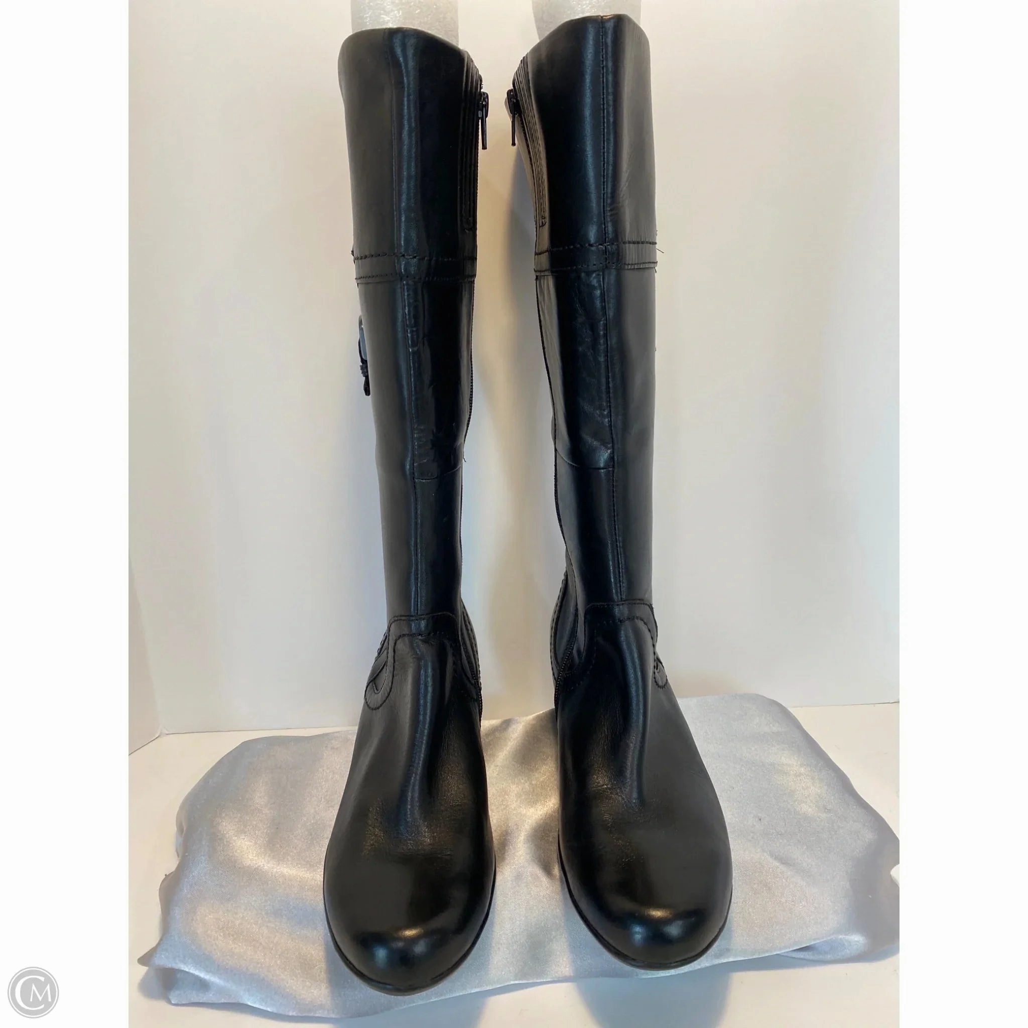 Hunting Trip Boots Knee Heels By Clark??s in Black, : Size 8.5 W