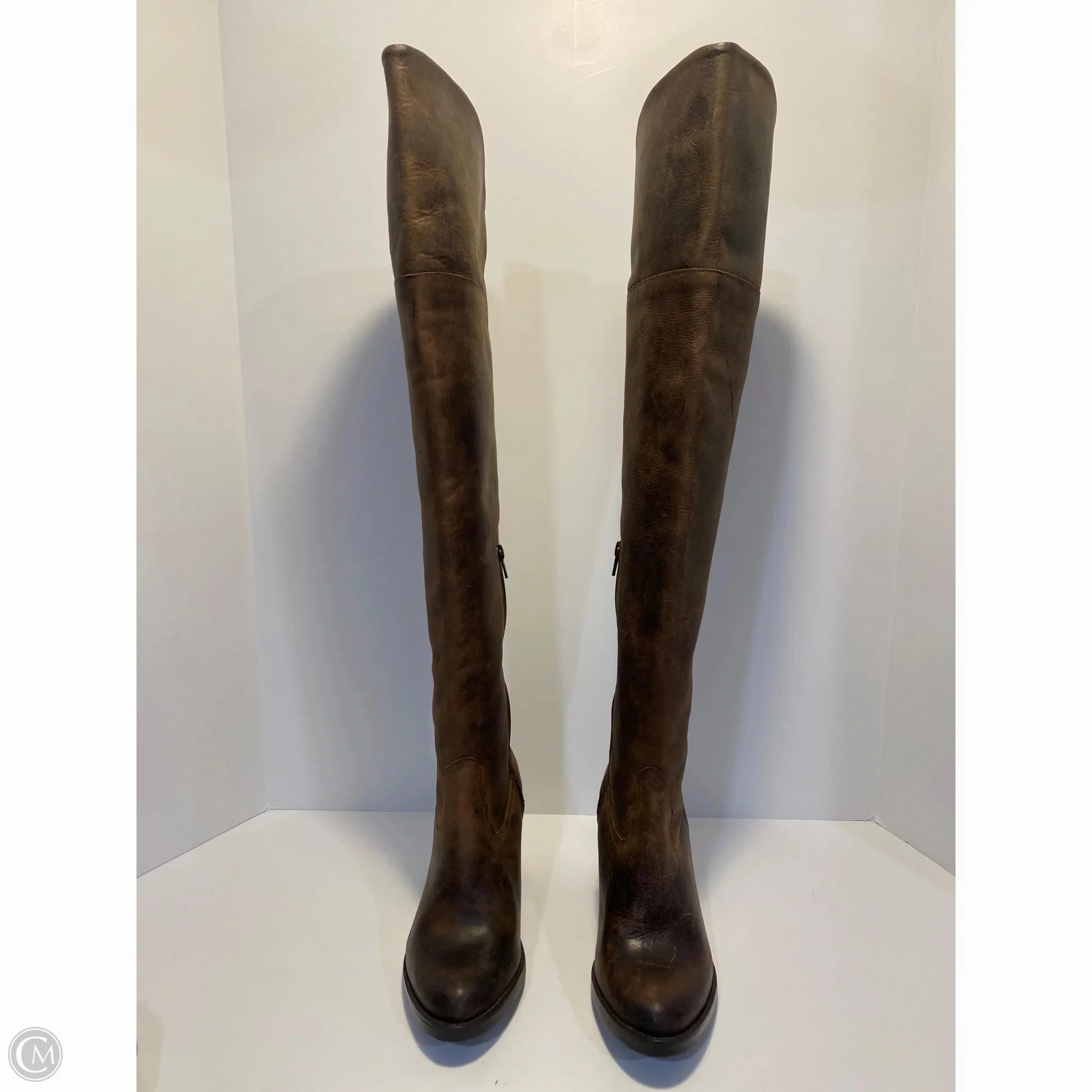 Comfort Lining Cold Weather Commuter work use Boots Knee Heels By Clothes Mentor In Brown, Size: 7