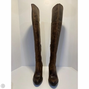 Comfort Lining Cold Weather Commuter work use Boots Knee Heels By Clothes Mentor In Brown, Size: 7
