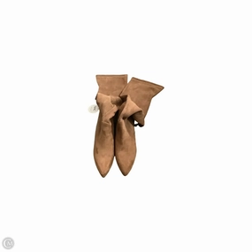 Boots Knee Heels By Clothes Mentor In Brown, Size: 8.5 High Traction Rainy Days ground grip