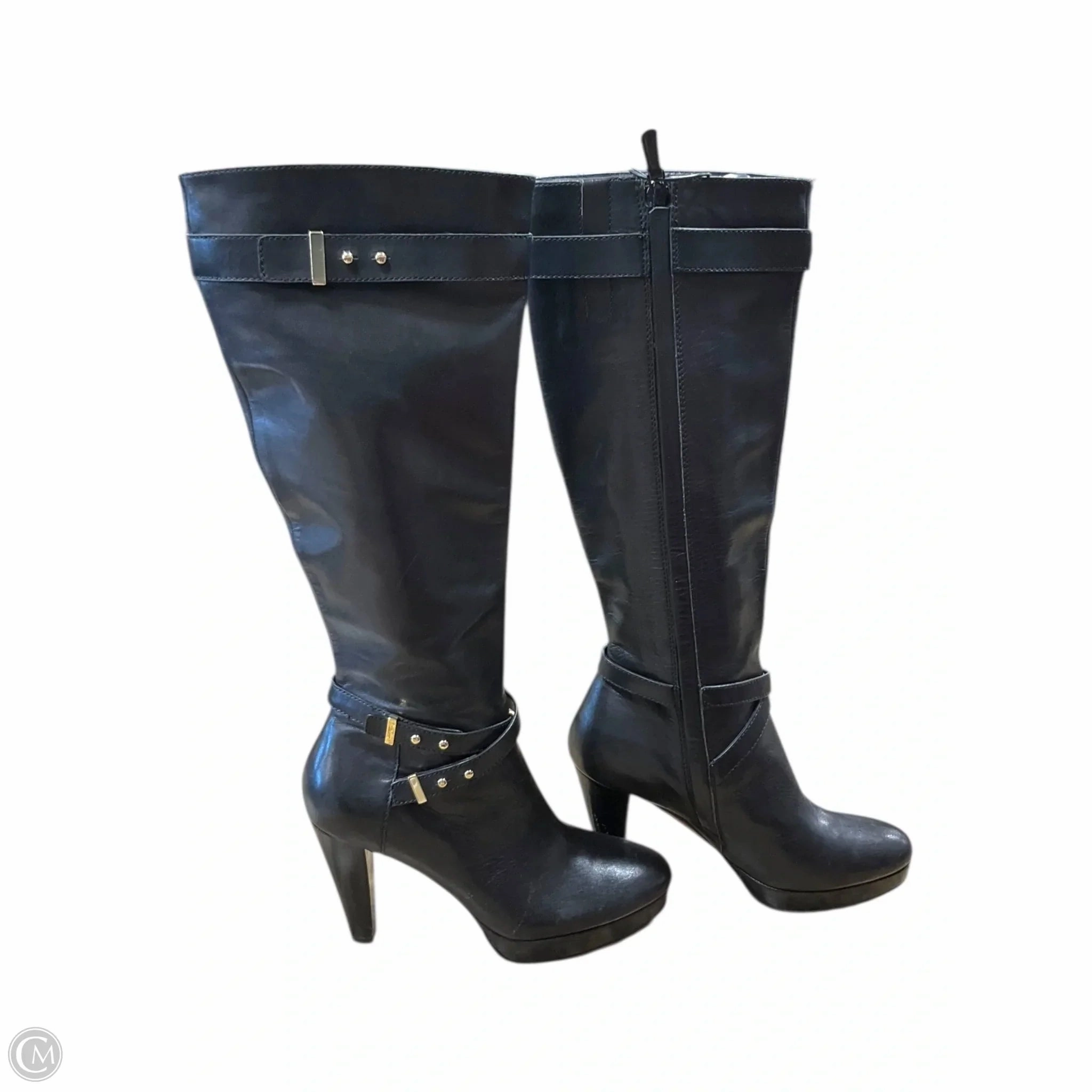 Boots Knee Heels By Cole-haan In Black, Size: 7 Thermal Core Snow Trekker Fire Side