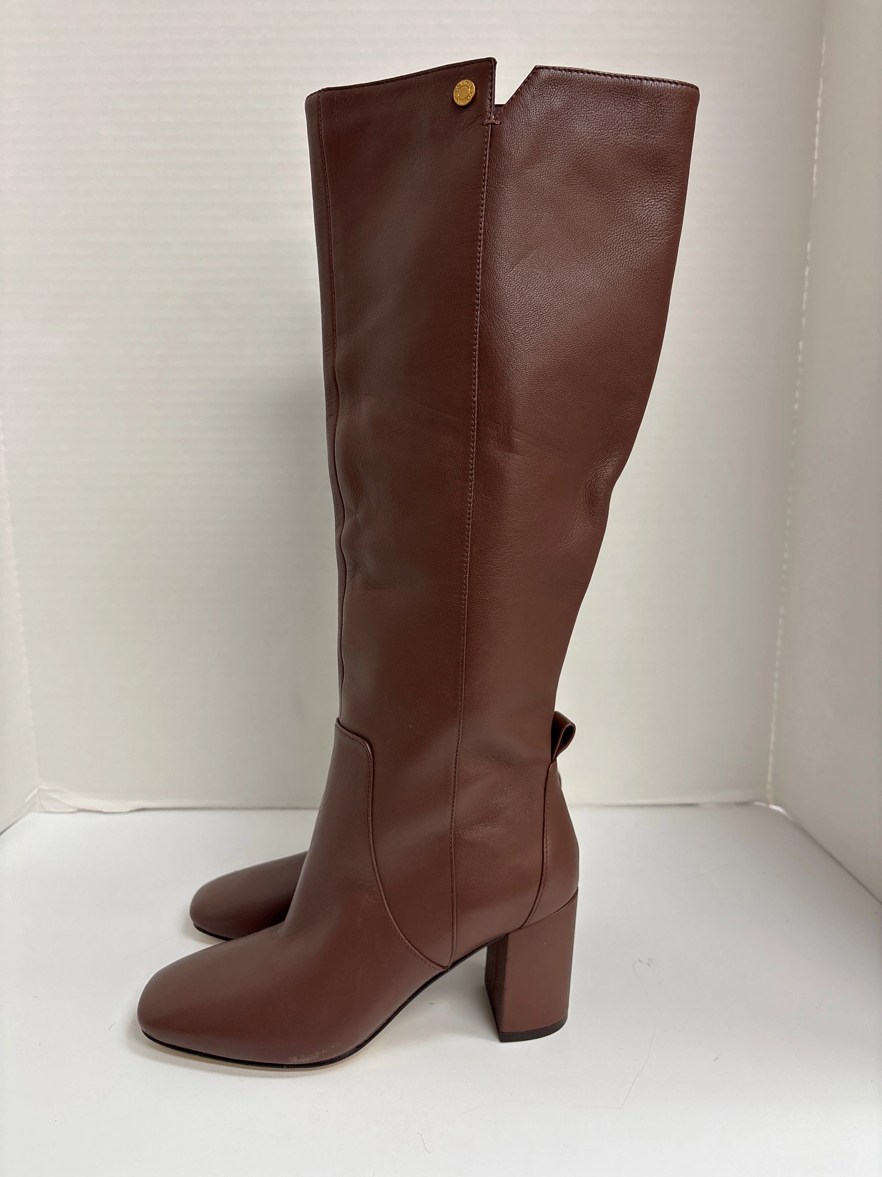 Boots Knee Heels By Cole-haan In Brown, Size: 5 Polyester Running