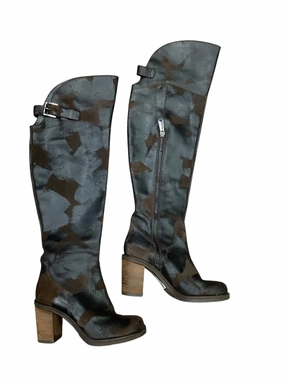 Boots Knee Heels By Donald Pliner In Brown, Size: 6 Ankle Coverage Cozy Footwear