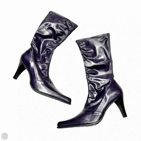Boots Knee Heels By Franco Sarto In Purple, Size: 12 Pure Joy