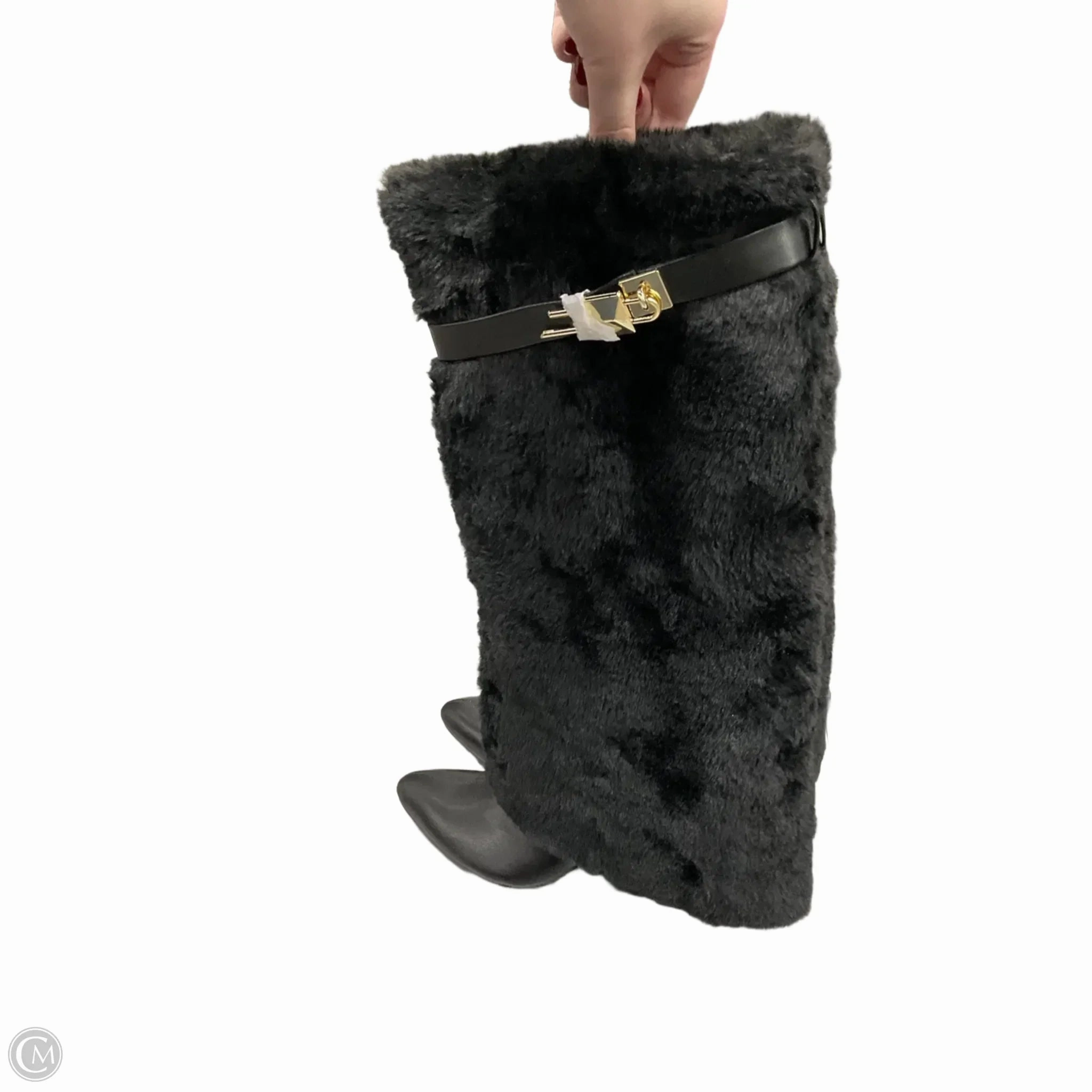Boots Knee Heels By Liliana In Black, Size: 9 Low Profile Urban Commute