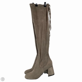 Heat resistant Scandi Cool Boots Knee Heels By Liz Claiborne In Grey, Size: 7