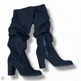 Cushioned Footbed Boots Knee Heels By Madden Nyc In Black, Size: 8.5