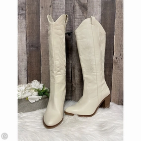 Versatile Design Boots Knee Heels By Mia In Beige, Size: 10