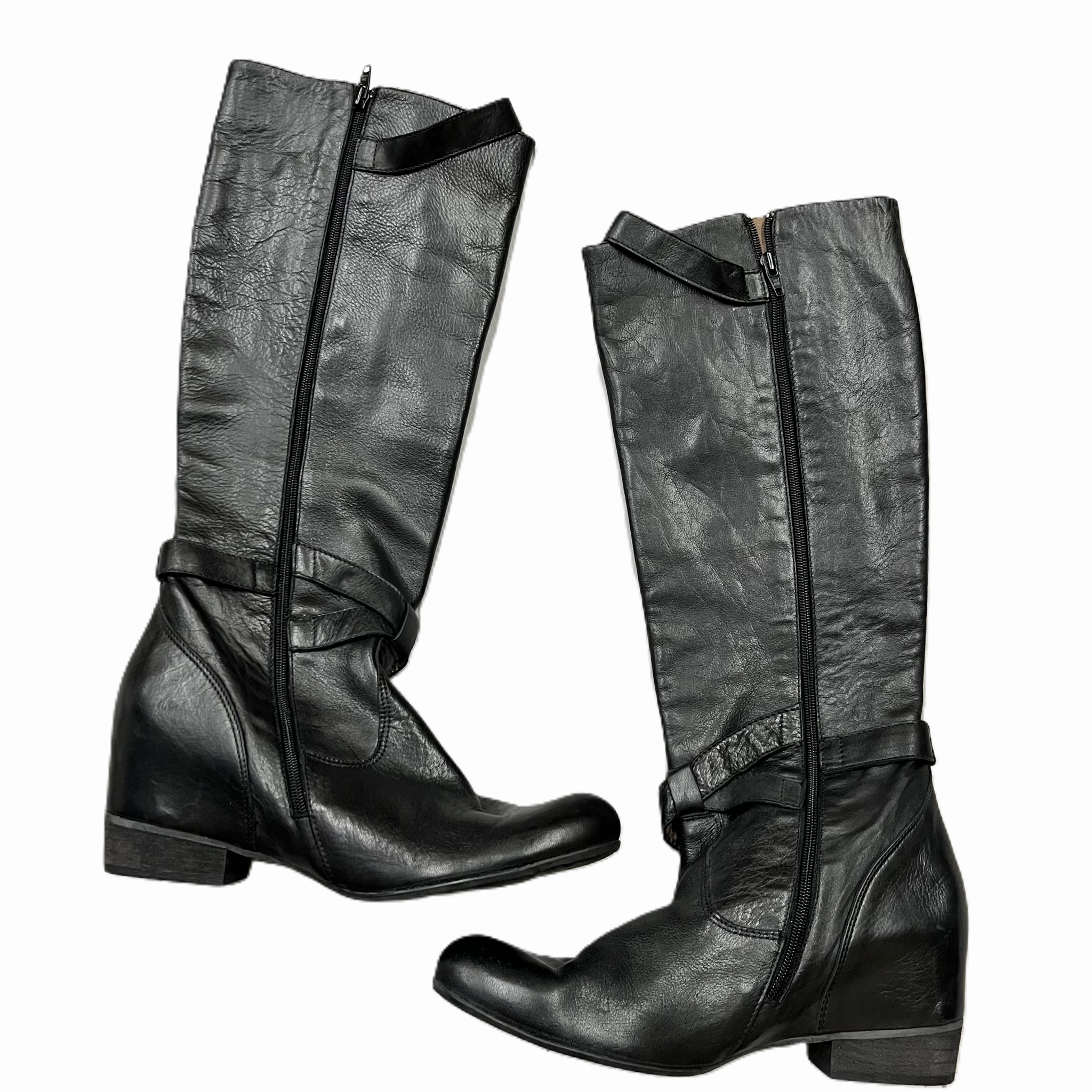 Vintage Vibe TPU Outsole Boots Knee Heels By Miz Mooz In Black, Size: 11