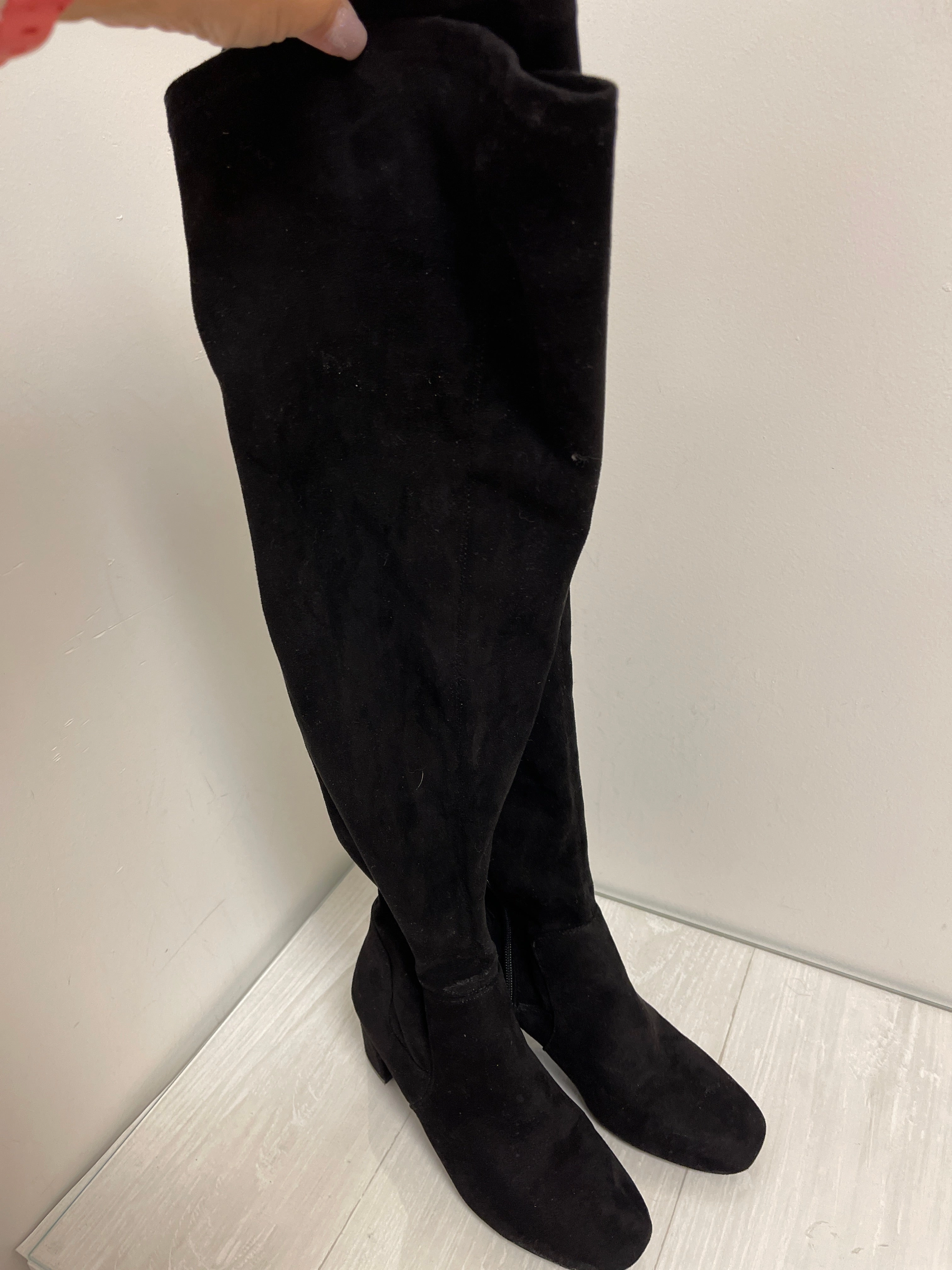 Boots Knee Heels By Nine West In Black, Size: 6 Protective Finish Snow Trekker