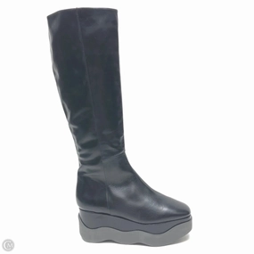 Boots Knee Heels By Paloma Barcelo In Black, Size: 10.5 Insulated Weather Resistant User Weekend Trip